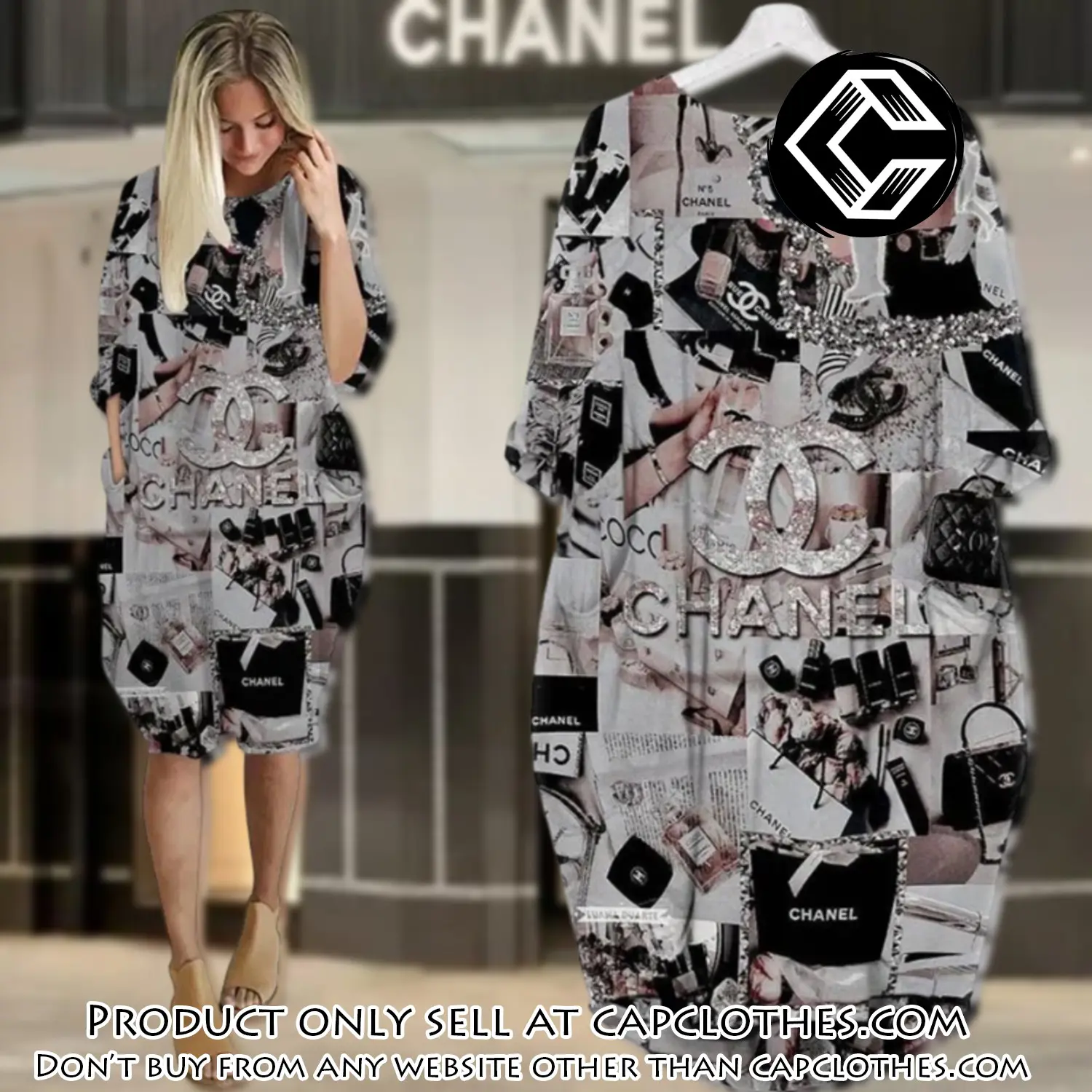 Chanel leopard batwing pocket dress luxury brand for women pd073 cc5715286